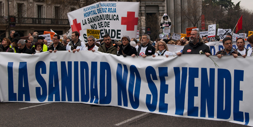 Marea Blanca en Madrid contra la privatización - INEAF