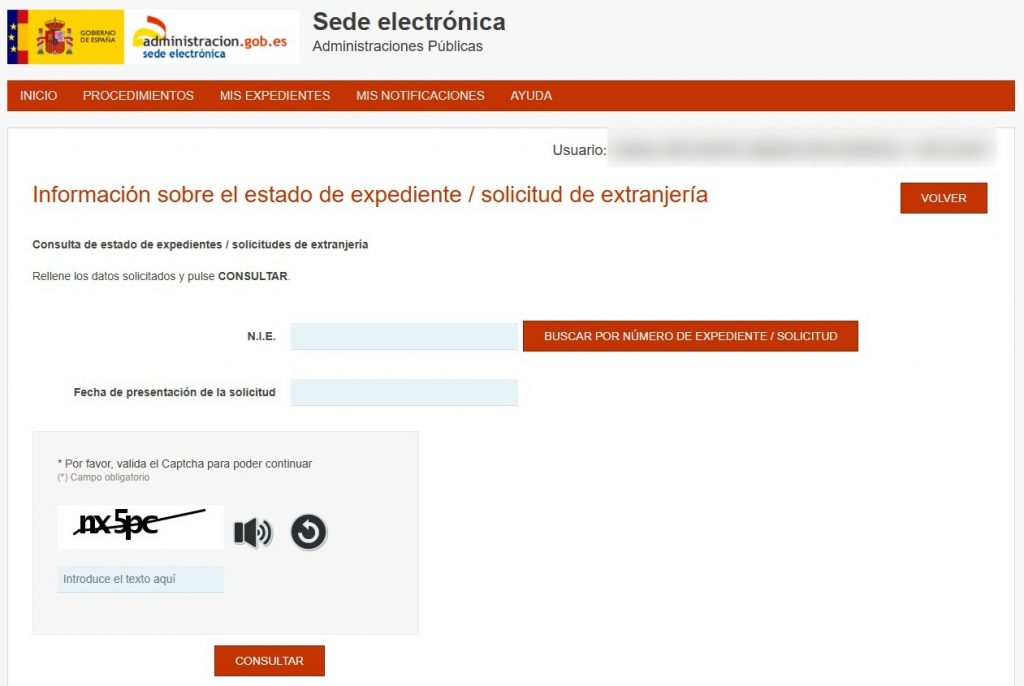 consulta de expediente de extranjería con certificado digital