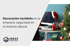 Decoración navideña en la empresa